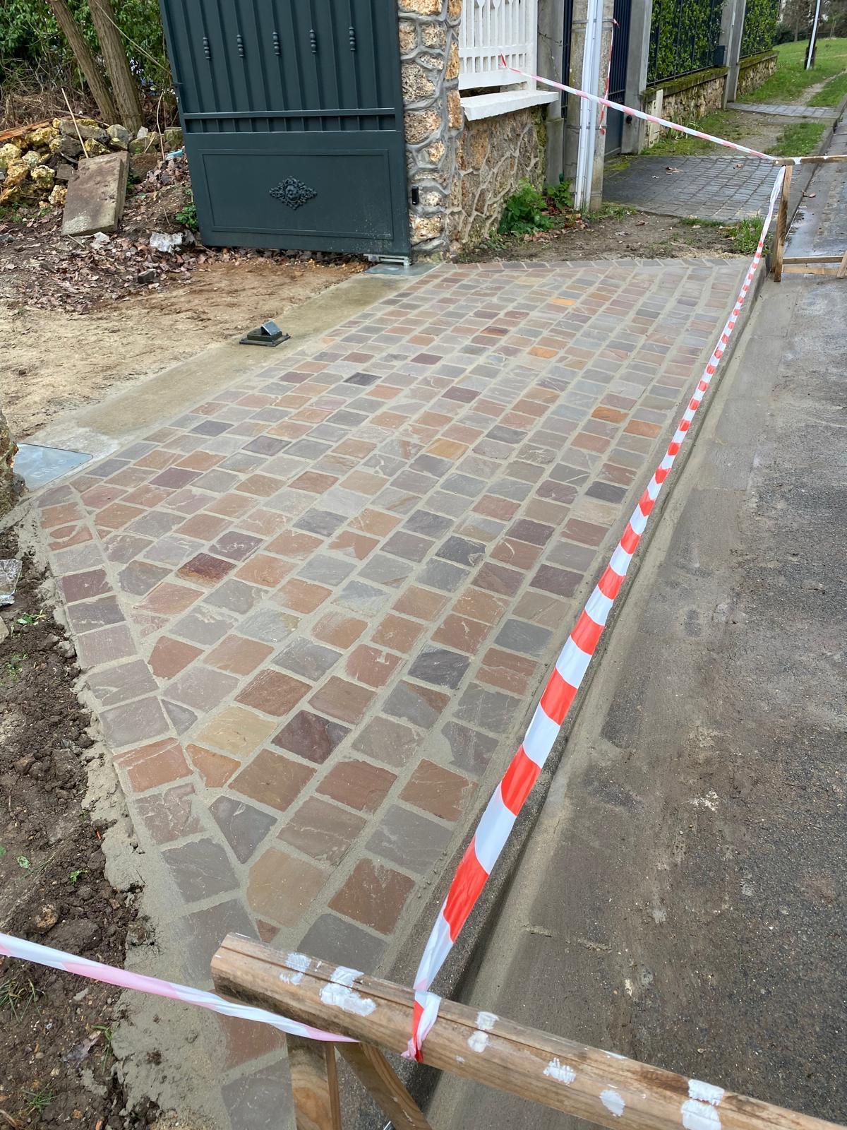Pose de pavés en Île-de-France