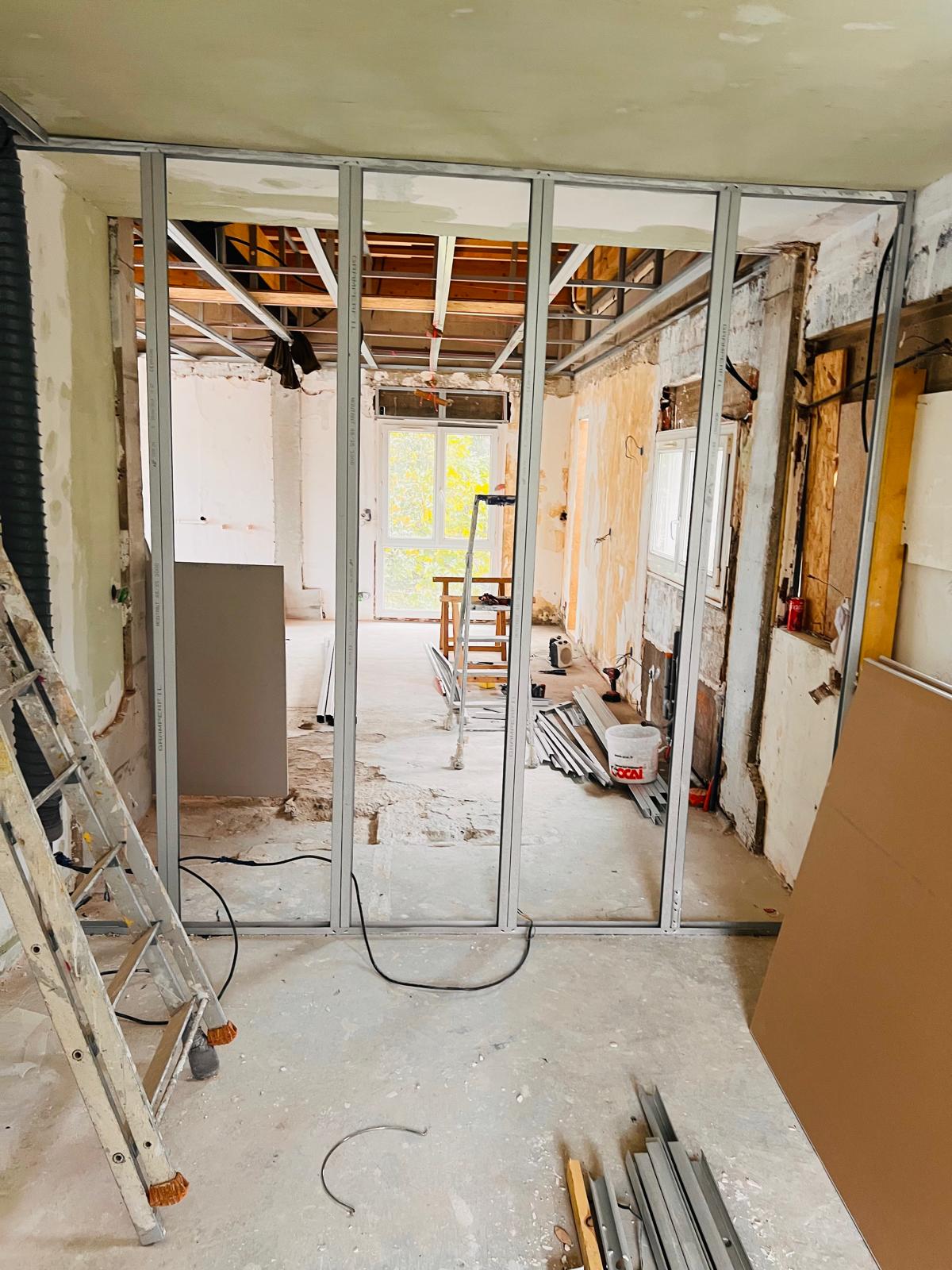 Pose de cloison - Avant travaux